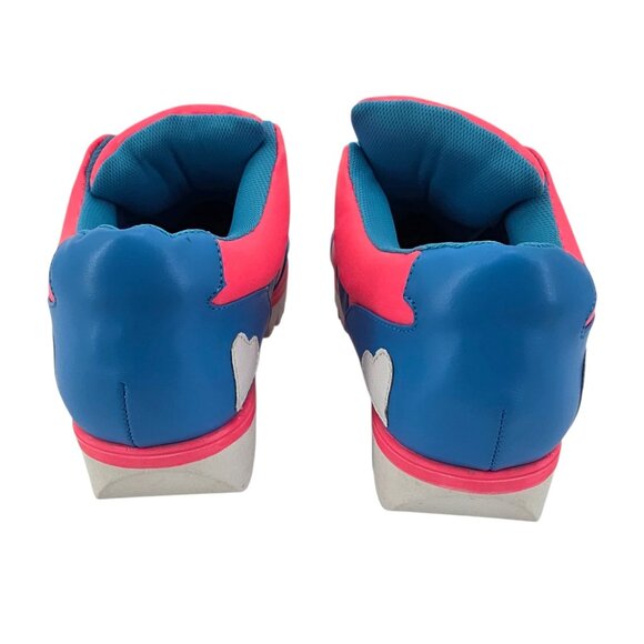 Privileged Shoes Womens 10 Shoes Neon Pink Blue Green Heart Platform Sneakers - Picture 4 of 16